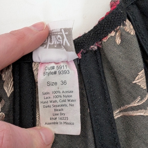 Shirley of Hollywood Corset Satin Tapestry Jacquard Longline Bustier Flowered - Picture 3 of 10